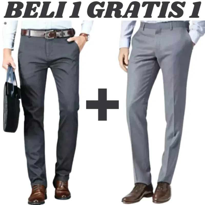 Gambar 5 BELI 1 GRATIS 1 CELANA KERJA  KANTOR / CELANA FORMAL SLIMFIT / CELANA PANJANG PRIA / CELANA BAHAN
